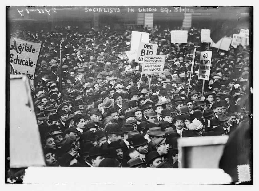 Socialists in Union Square, N.Y.C. on 1 May 1912 (Library of Congress)