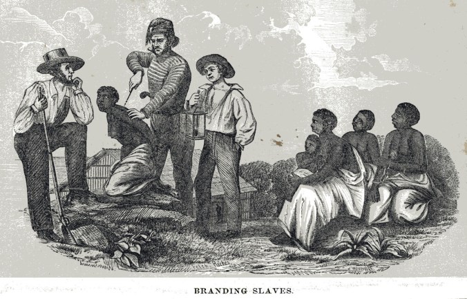 Branding Slaves, 1857. From Blake, The History of Slavery and the Slave Trade, 1857. Library of Congress, Prints and Photographs Division