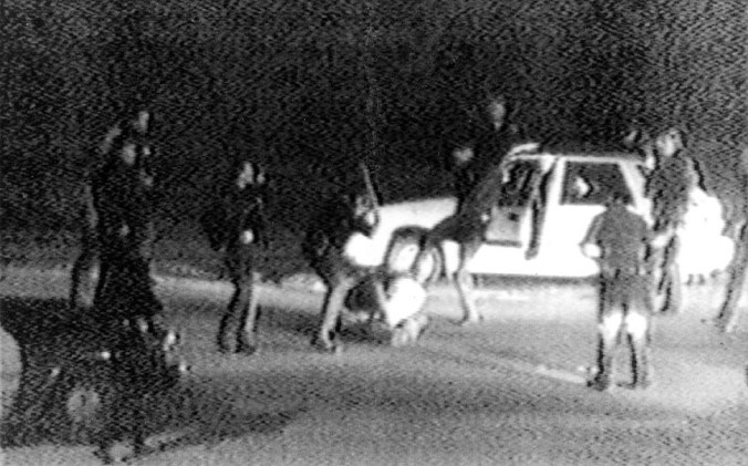 Rodney King, 1991. Los Angeles, March 3, 1991. Frame from video by George Holliday