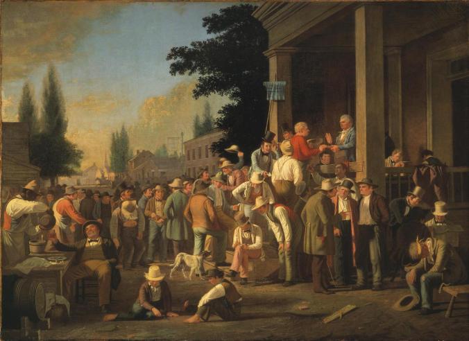 George Caleb Bingham, The County Election (1851–52). St. Louis Art Museum, St. Louis, Missouri.