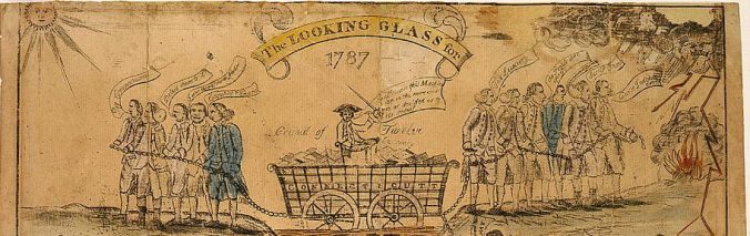 The looking glass for 1787. A house divided against itself cannot stand. New Haven: 1787. Library of Congress