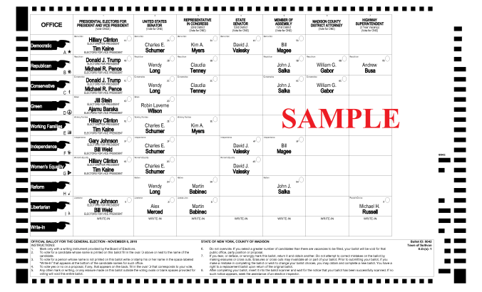 2016. Town of Sullivan, County of Madison, Stato di New York.